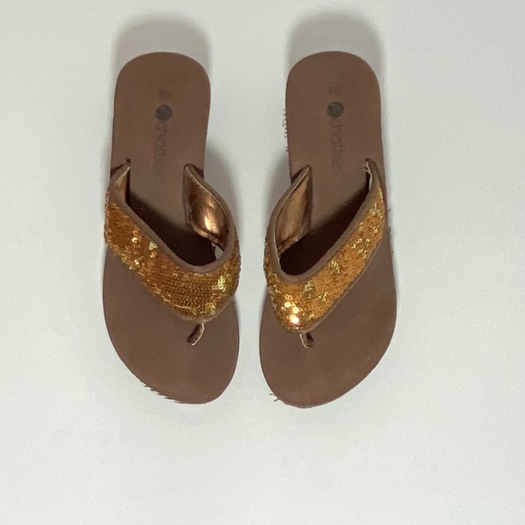Sparkle Sequin Flip Flops Women's Size: 5/6 FREE w/bundle - Picture 3 of 11